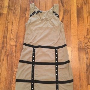 H&M khaki green fitted jersey dress